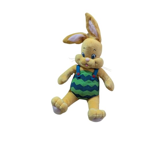 Sugarloaf Creations bunny rabbit plush 1995 yellowy green outfit  14" sitting - Picture 5 of 8